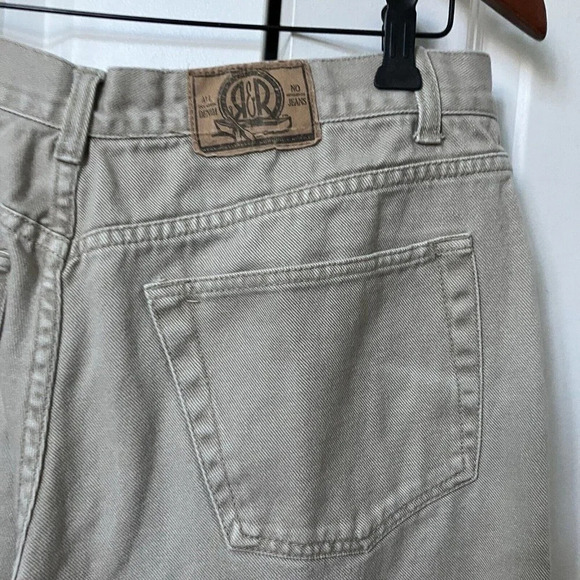 Vintage R&R Rest Relaxation Tan High Rise Mom Dad Jeans 34" - Picture 3 of 5